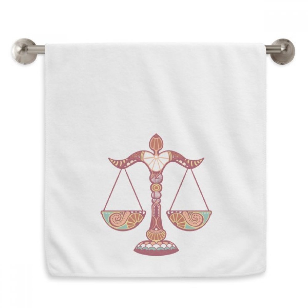 Serviette zodiaque Balance blanche serviette toilette débarbouillette 13x29