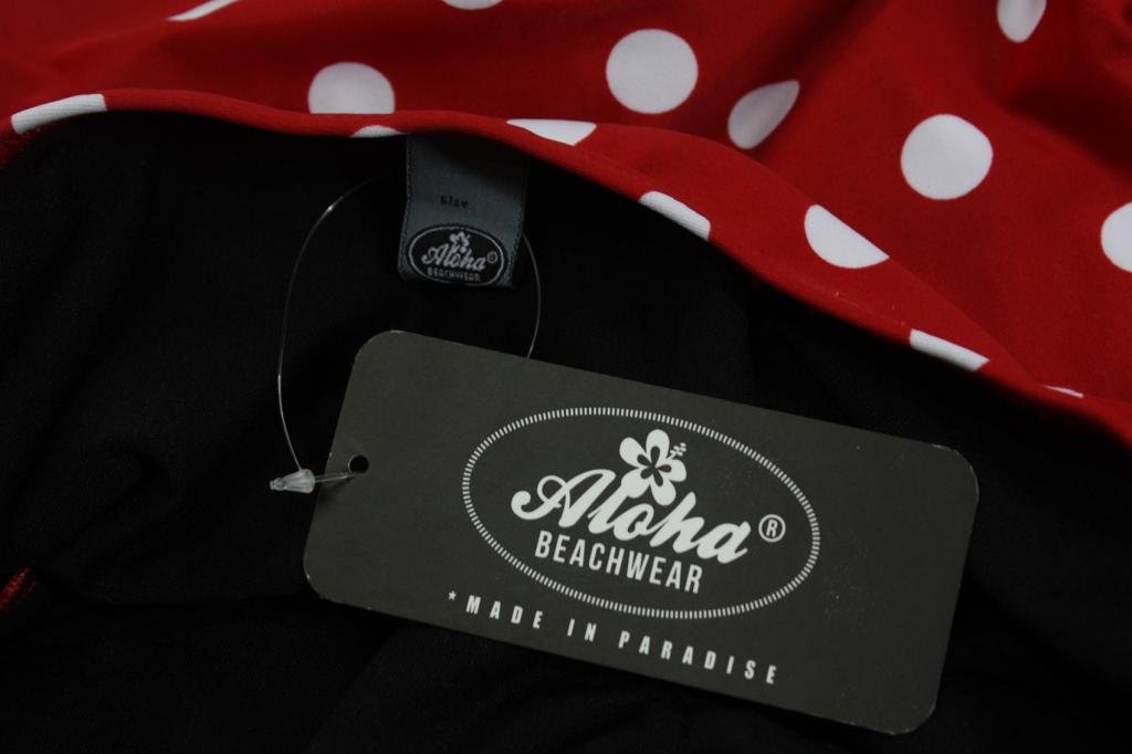 Aloha Beachwear, bikini da donna in stile vintage con reggiseno a triangolo, stampa a pois, articolo A7029