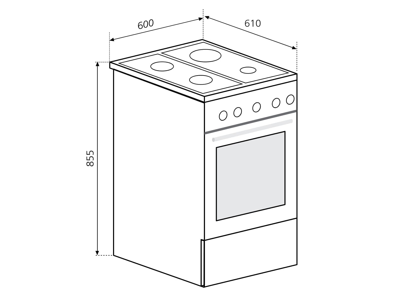 Oranier STG699 Gas Standherd Weiß