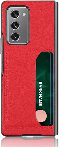 Miniatura 3 de Asuwish Funda de teléfono para Samsung Galaxy Z Fold 4 5G 2022 con ranura para tarjeta de crédito y delgada y resistente híbrida de cuero protector