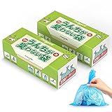 防臭袋 うんちが臭わない袋 徹底消臭 7層構造 使用便利 消臭袋 ゴミ袋 お散歩ウンチ袋 おむつ・うんち・生ゴミなどの処理に最適 箱型 SSサイズ 440枚入 ブルー