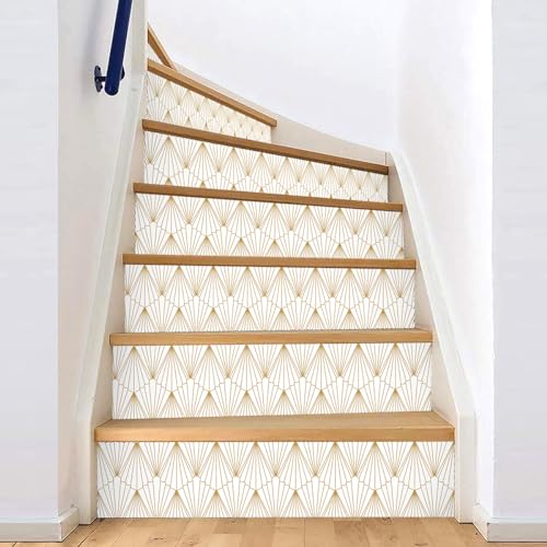 Jeweluck Gold And White Wallpaper Peel And Stick Wallpaper Geometric Contact Paper 17.7Inchx118.1Inch Gold Wallpaper Stick And Peel Modern Stripes Removable Wallpaper For Bathroom Decorative Vinyl thumb #8