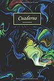  Cuaderno: DIN A5 15 x 23 cm Lisas 122 páginas Diario Organizador cuaderno Bala como regalo idea & cumpleaños & regalo de Navidad Acuarela Acrílico Colores Acuarelas Negro Verde