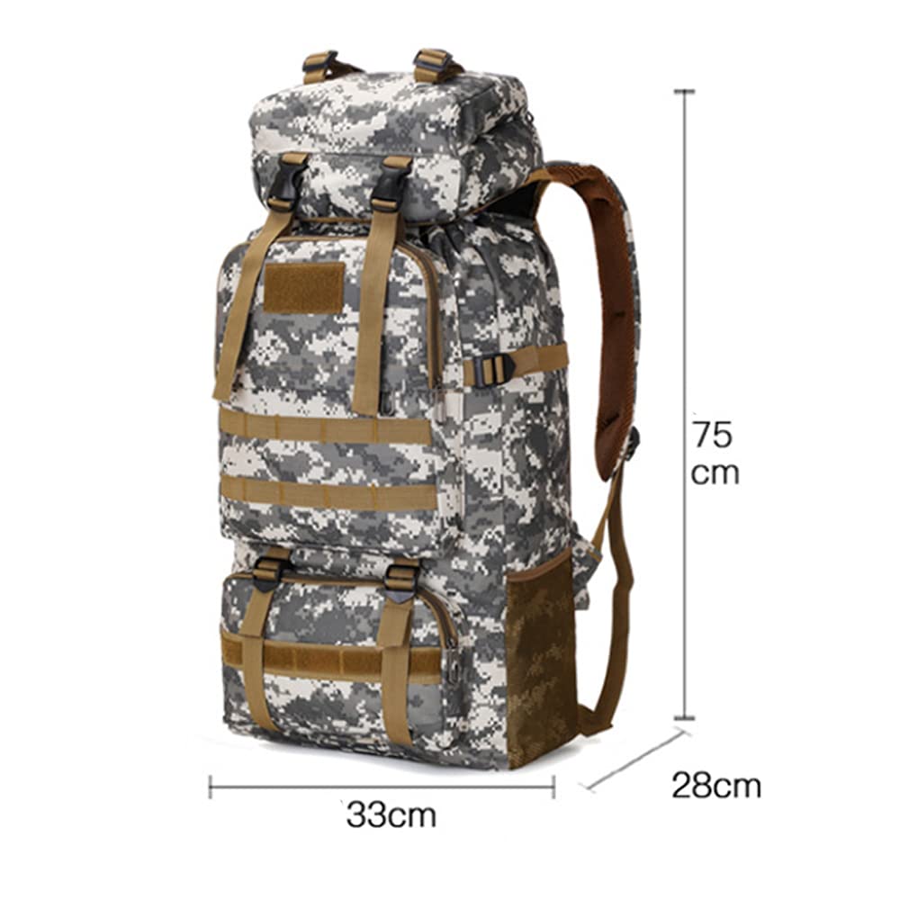 Wspinaczka Wodoodporny plecak Camping Piesze wycieczki Kolarstwo Plecak szkolny Duża pojemność Bagażowe worki na kurz (Plateau Camo jak na zdjęciu)