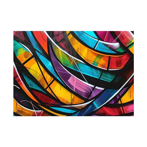 Decoration murale coloree pour salon et cuisine design affiche abstraite 70x100