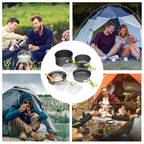 Batterie de cuisine de camping antiadhésive légère pour rando et survie - 4