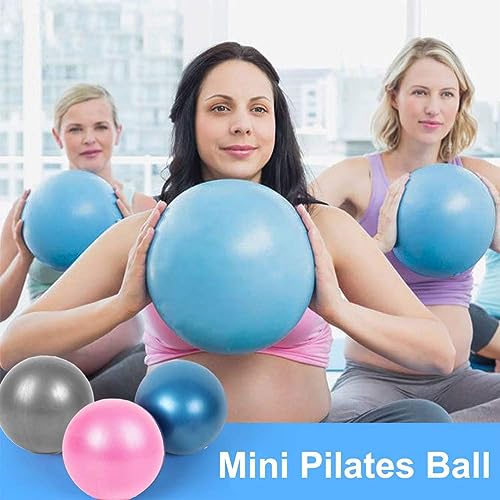 Image of PRANIJ Polyvinyl Chloride (Pvc) Durable Small Soft Yoga Exercise Balls With Inflatable Straw, Mini Pilates Ball 22 Cm /8 Inchs For Core Training Exercise (Blue)