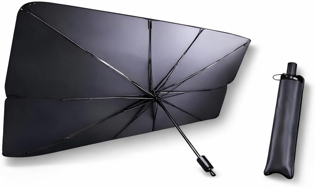 Guarda-Sol Retrátil para Carro | Protetor Solar Automotivo Dobrável com Proteção UV | Térmico e Portátil com Bolsa | Reduz Calor Interno e Protege o Painel