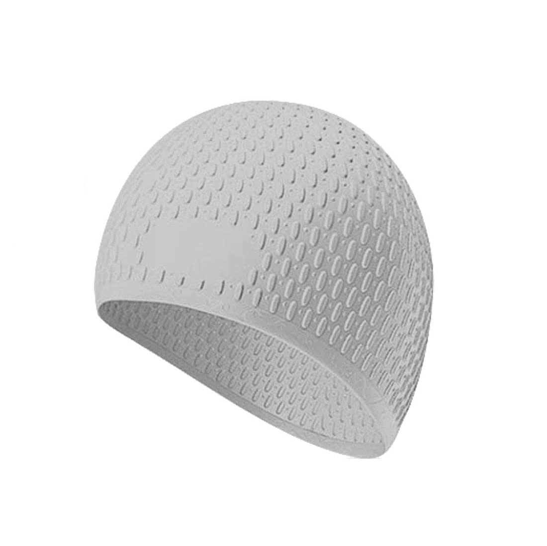 El Regalo 1 PC Silicon Bubbled Swimming Cap for Teens/Adults- Silicone Thickened Long Hair Silicone Swimming Cap (Grey) (B0C4YF9KH9) Amazon Price History, Amazon Price Tracker
