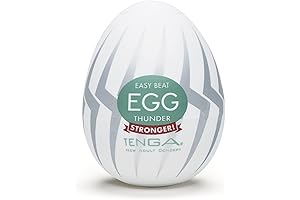 Tenga Easy Beat Egg: Thunder White for Easy Handling and Intense Satisfaction