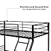 Bonnlo Twin Over Full Bunk Bed, Bunk Beds for Kids/Adults/Teens Bunk Bed with Stairs & Flat Rungs, Heavy Duty Metal Slat, No Box Spring Needed, Black