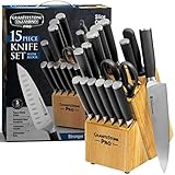 Granitestone- Pro Nutriblade 14-teiliges Messerset für die Küche mit Messerblock, Premium-Küchenmesserset für die Küche, Kochmesserset mit Block, komplettes Messerset, ultrascharfe Edelstahlklin