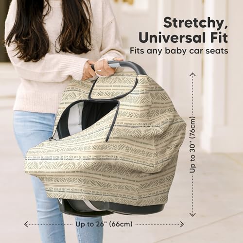 Image of KeaBabies Winter Car Seat Cover Baby, Newborn - Universal Fit Infant Carseat Covers Baby Girl, Boy, Breathable, Lightweight Blanket, Easy to Use Stroller Canopy, Rain, Wind, Sun Shade (Maya)