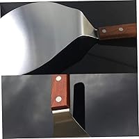 Vista 3 de Sartenes para pizza, Acero inoxidable Pizza Peel Mango de madera, Ronda Pastel Pizza Pala Cocina Hornear Herramienta