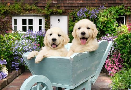 Rompecabezas Ravensburger Feel Well - Golden Retriever - 200 piezas | Piezas más gruesas, formato de imagen grande y soporte incluido | Rompecabezas de calidad premium fabricado en Europa miniatura 2