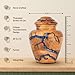 STONLIF Wooden Cremation Urns for Human Ashes Adult Male 20 Cubic Inches - Memorial Urns for Women & Men - Blue Urn for Ashes Adult Male - Decorative Urns - Burial and Funeral Urn - Blue, Small 20lbs