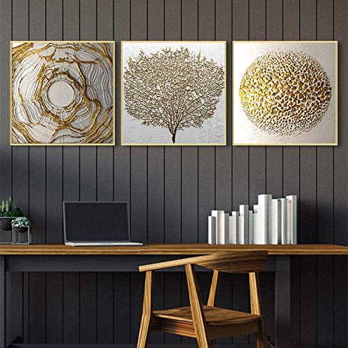 Affiches géométriques pour habiller un mur vide lot de 3 toiles 60x60cm