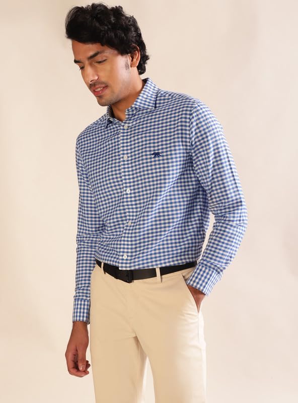 Image of Andamen Men Dobby Full Sleeve Cutaway Shirt