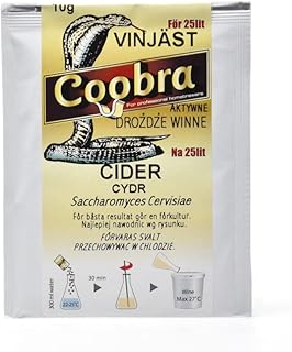 Coobra Yeast for Cider 10g per 25-30L - Apple Yeast | Pear Yeast | Powder Cider Yeast