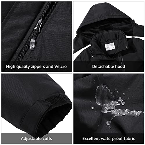 Camelsports Women’s Waterproof Ski Jacket Warm Winter Snow Coat Mountain Windproof Windbreaker Hood Rain Jacket Fleece Parka #TOP6