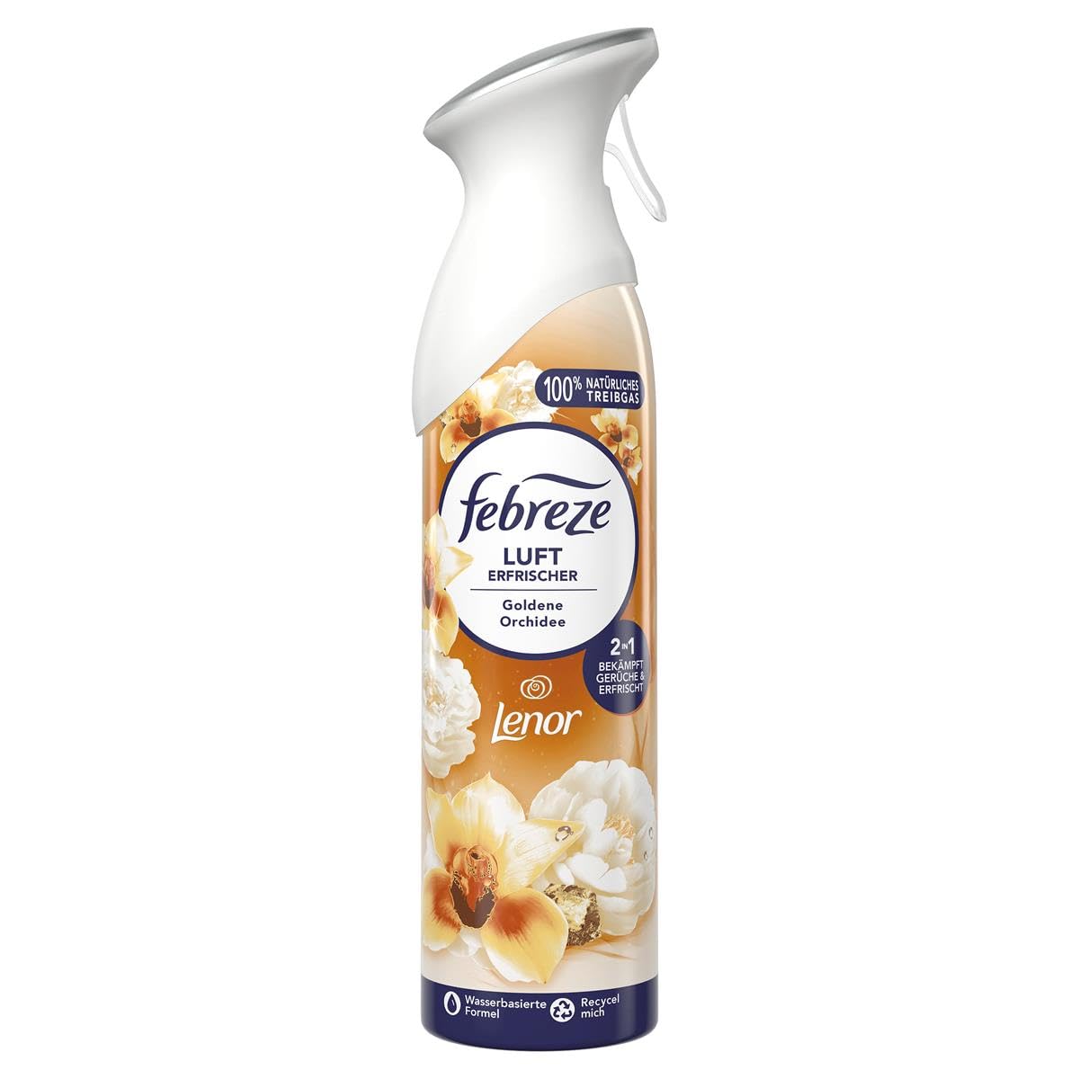 Febreze Deodorante spray orchidea dorata, 6 x 185 ml, 2 in 1, antiodore e freschezza