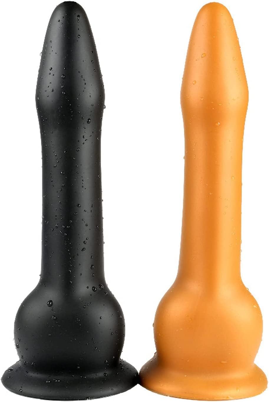 Soft Anal Plug Long Butt Plug Male Anal Plug Woman G Spot Anal Toys Anal Dildos Female Anal Plug Sex Toys(Gold,Small)