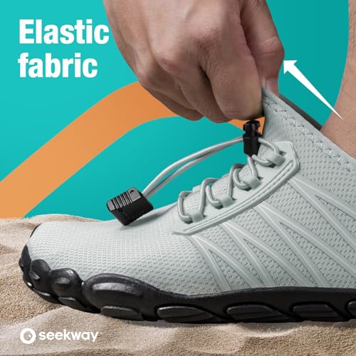 Image of SEEKWAY Mens Womens Water Shoes Quick-Dry Aqua Sock Barefoot Athletic Sports Shoes for Outdoor Beach Swim surf Walking Diving Boating Hiking Pool