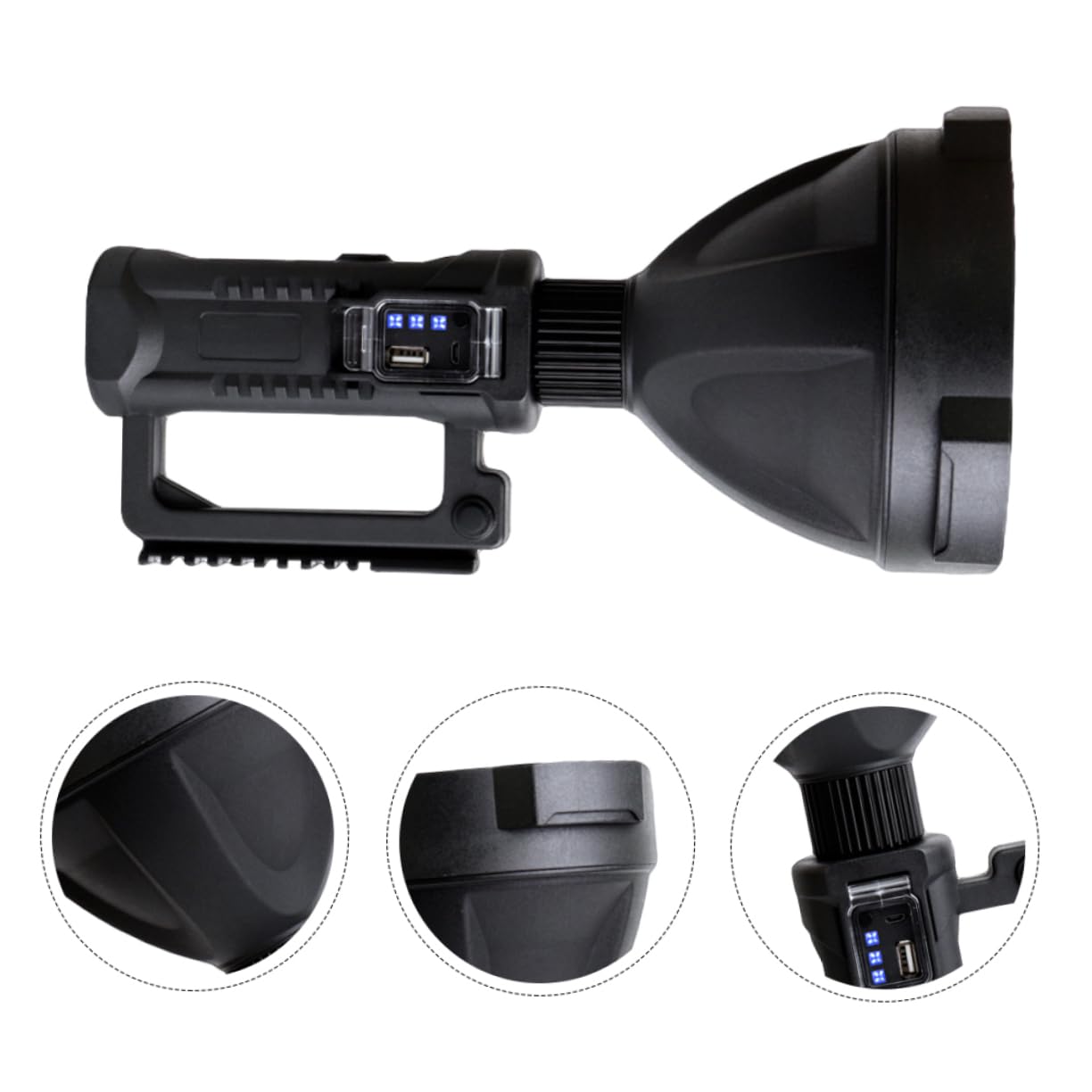 Lampe Torche Électrique P70 LED Longue Portée Étanche pour Extérieur