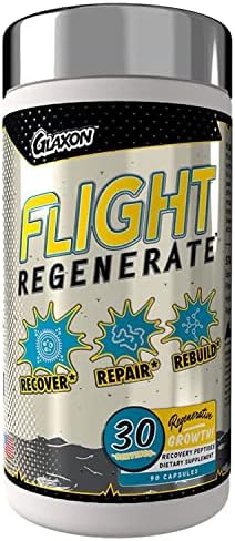 Glaxon Flight Regenerate, 90 Capsules, Recovery and Muscle Building Supplement with Bovine Colostrum, Spirulina, and Kelp, Delivers Bioactive Peptides for Accelerated Growth Glaxon Flight Regenerate, 90 Capsules, Recovery and Muscle Building Supplement with Bovine Colostrum, Spirulina, and Kelp, Delivers Bioactive Peptides for Accelerated Growth