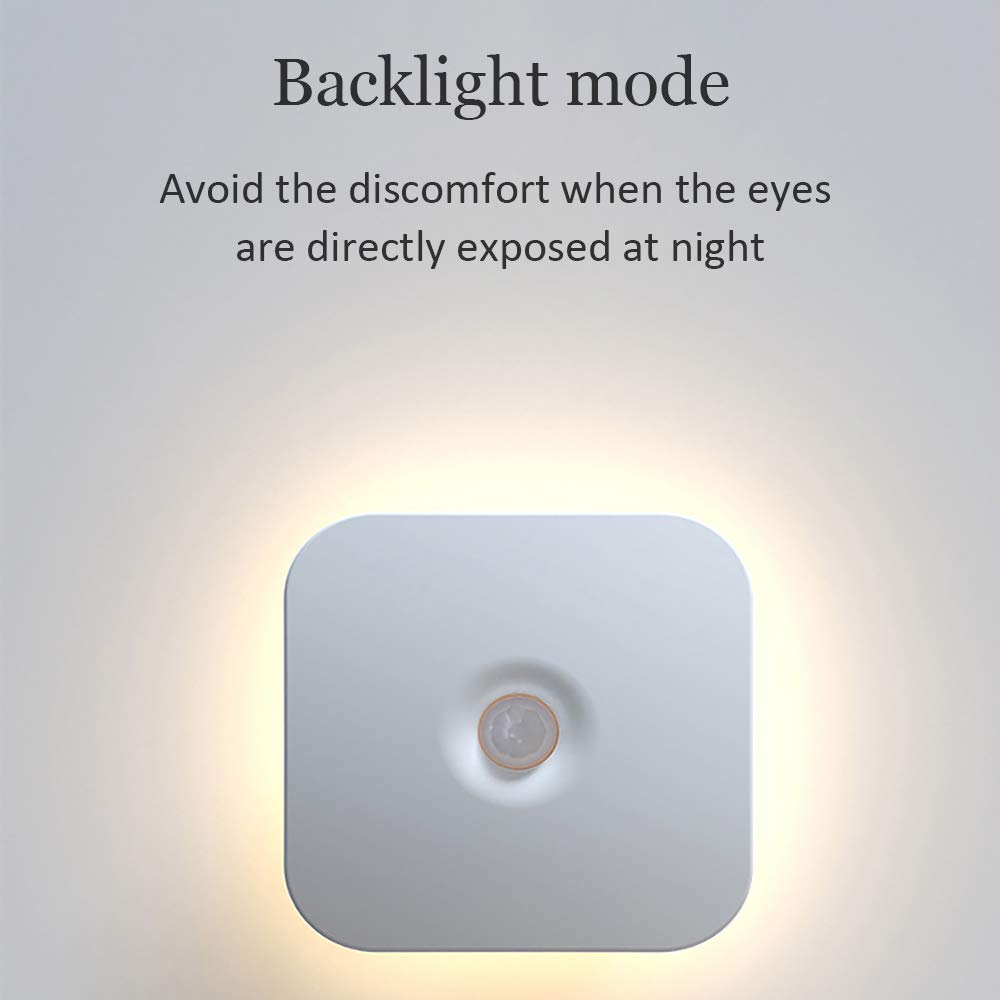 La luz del Sensor, Armario de luz, LED portátil Noche la luz, USB 700mAh batería Recargable, luz de Fondo, imán, baño, Pasillo, Garaje (2 Pack)
