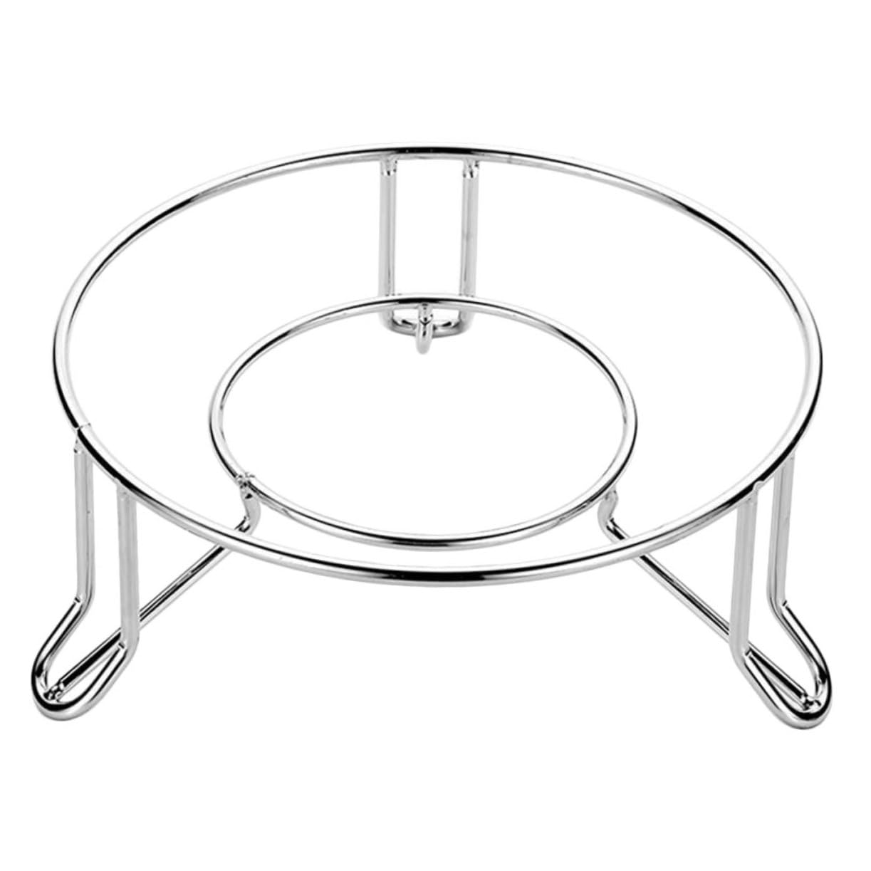 BEBEMOKO 1Pc Tall Stainless Steel Kitchen Pot Holder Heat Steam Pot Rack for Cooking Design Easy to Clean for Steaming and Kitchen Use