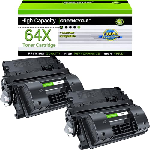 Image of greencycle 64X Black Toner Cartridge High Yield Compatible for HP CC364X