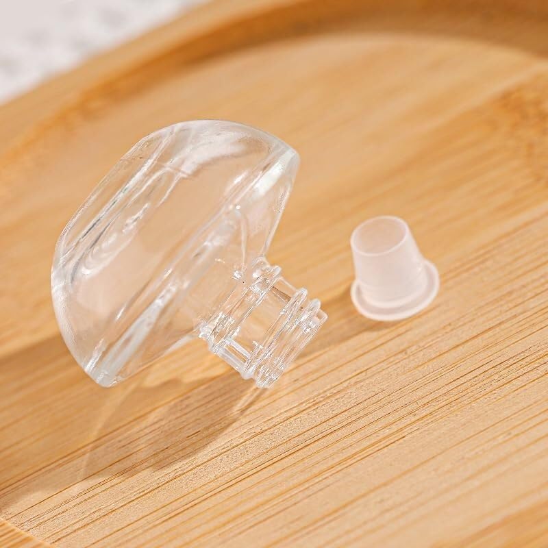 Mini Bottiglie di Profumo da Viaggio, Atomizzatore di Profumo 1pc Auto Profumo Glassato Mini Bottiglie di Profumo 5ml Ciondolo Vuoto con Coperchio in Legno Contenitore Bottiglia di Vetro Smerigliato P