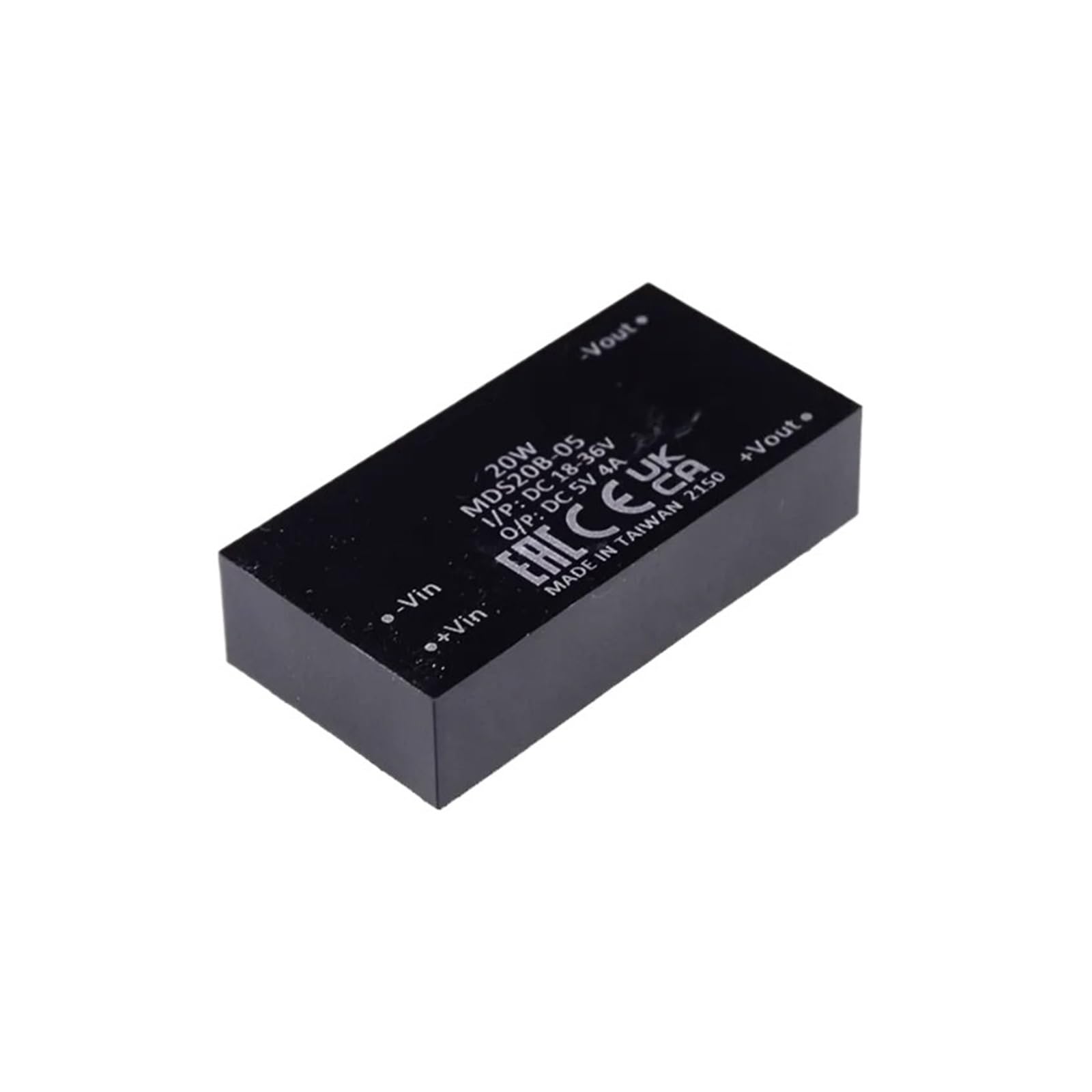 Convertisseur CC-CC 20W MDS20B-12 de 2x1 pouces pour régulation de tension stable