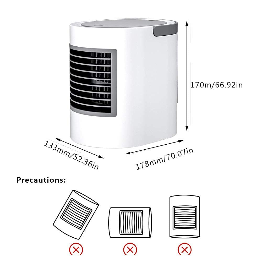 Condizionatore Portatile,Raffrescatore d'Aria per casa e Ufficio, raffrescatori evaporativi, raffrescatori d'Aria USB, condizionatore d'Aria Personale, a Prova di perdite - Mini raffrescator