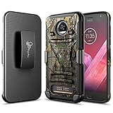 Moto Z2 Play Case with [Tempered Glass Screen Protector], NageBee [Heavy Duty] Armor Shock Proof [Swivel Belt Clip] Holster [Kickstand] Combo Rugged Case for Motorola Moto Z Play 2nd Generation -Camo