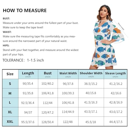 Robe en mousseline bleu Cute Fish idéale pour vos soirées d'été