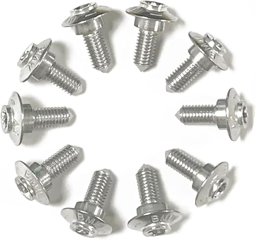 Kit Dadi Montaggio Moto Yosoo - 10 Pezzi Bulloni M5 Per Carenatura E Carrozzeria, Argento - Foto 7