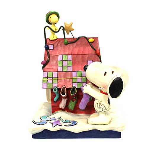 Enesco Jim Shore Peanuts Snoopy and Woodstock Figurine, 6-Inch