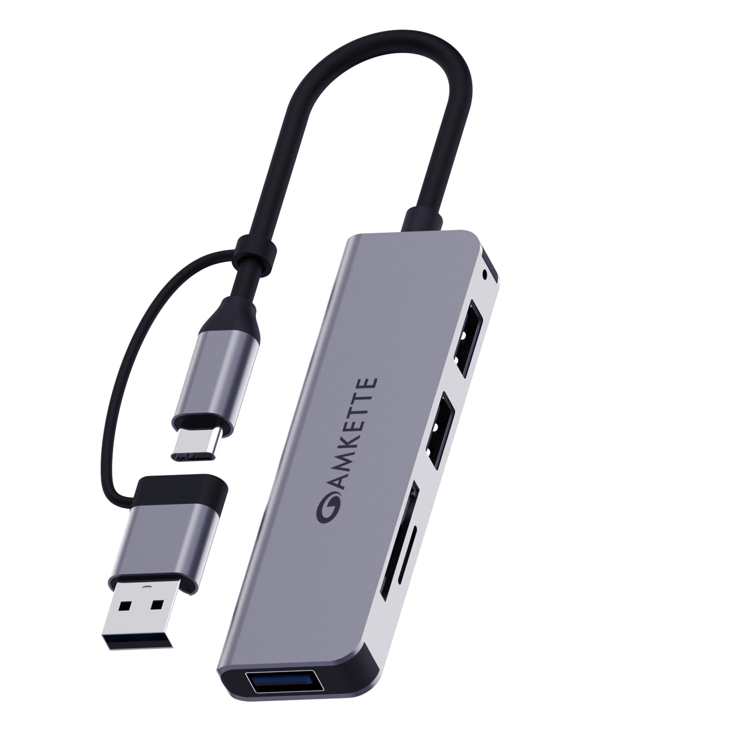 Amkette Type A+C 5 in 1 USB Hub 3.0, Upto 5GBPS DataTransfer Speed,Dedicated Card Reader&Micro SD Slot, Universally Compatible with All USB,Speaker,Laptop,Hard Drive,15cm Cable-image-39