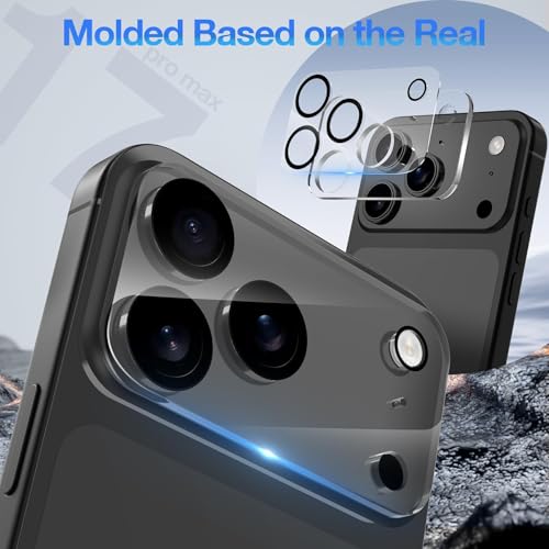 Image of PreCure (3 Pack) Camera Lens Protector Compatible with iPhone 17 Pro Max | 9H+ Tempered Glass Cover, Shatterproof, Scratch Resistant, Ultra HD Clear, Easy Installation