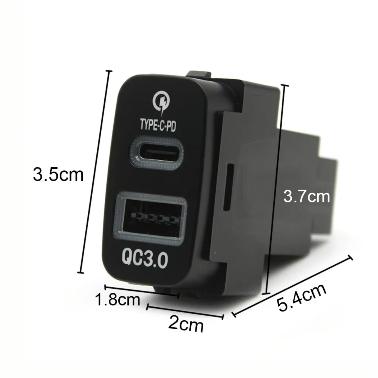 Consola Central Con Puerto USB Compatible Con Mitsubishi Para Outlander Puertos Duales Coche Para TYPE-C PD QC3.0 Rápido Toma Interfaz Cargador Puerto USB Coche