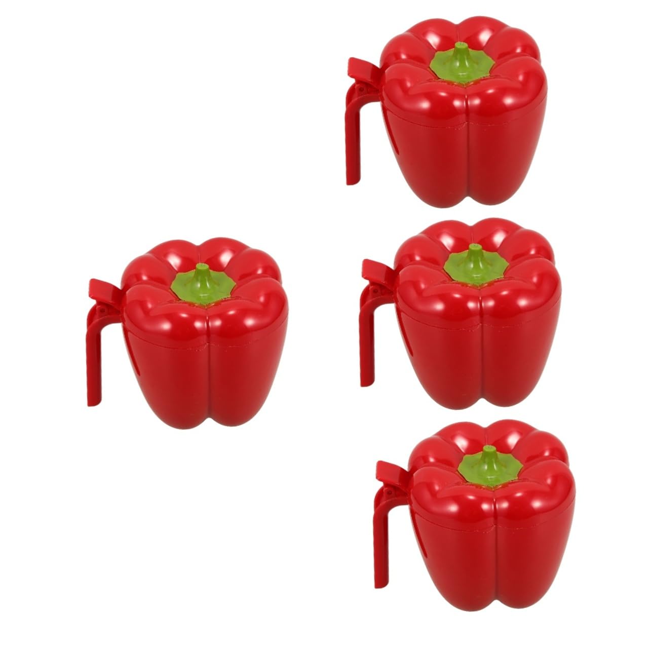 MAGICLULU Boîte De 4 Pièces boîte d'assaisonnement Boîte à épices Rangement d'épices Stockage condiments récipient à condiments compact récipient à condiments réutilisable Plastique rouge