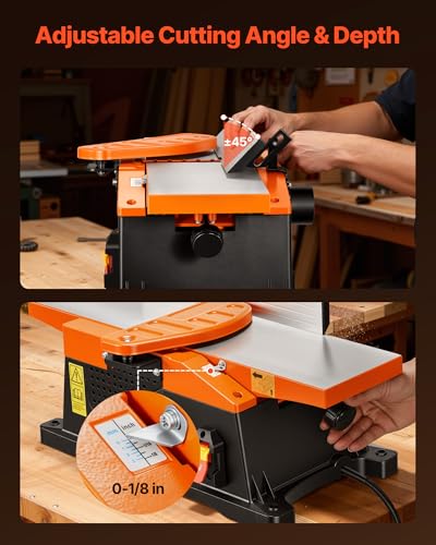 VEVOR 6-Inch Spiral Cutterhead Jointer