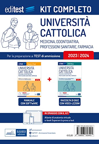  Kit completo EdiTEST. Università Cattolica. Medicina, odontoiatria, professioni sanitarie. Con software di simulazione. Con video-lezioni