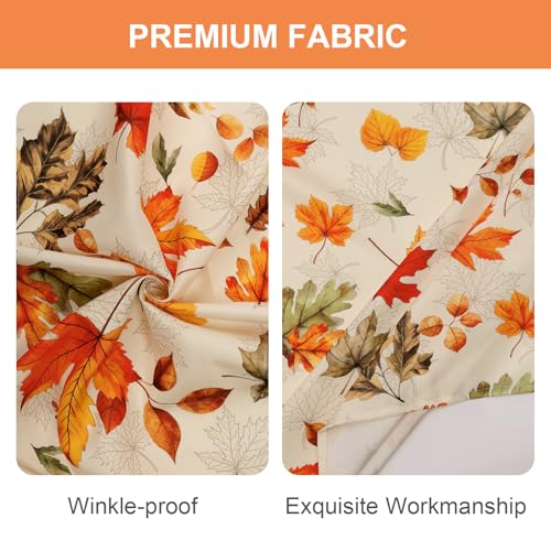 Arquiel Fall Maple Leaves Tablecloth, Rectangle Autumn Harvest Table Cloth Waterproof - Image 3