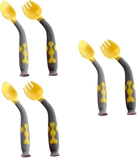 Toyvian 3 Conjuntos De Colher De Bebê Terno Infantil Terno Infantil Ternos De Bebê Kit De Colher Garfo De Bebê Colher Dobrável Garfo Utensílios De Mesa De Alimentação De Bebê Colher De