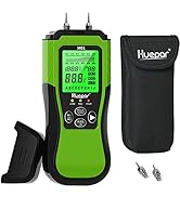 Huepar Digital Wood Moisture Meter, Pin-Type Water Leak Detector with 2 Measuring Modes -8 Types ...