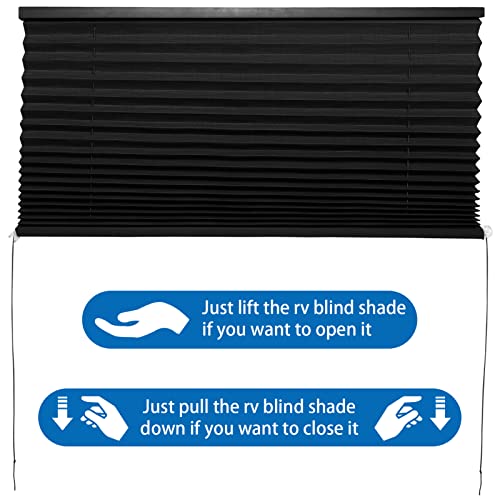 Image of NOVINO RV Blinds Pleated Shades,Camper Window Blinds,RV Window Shade for Camper Travel Trailers Motorhome Motor Coach-26 W x 38 inch L