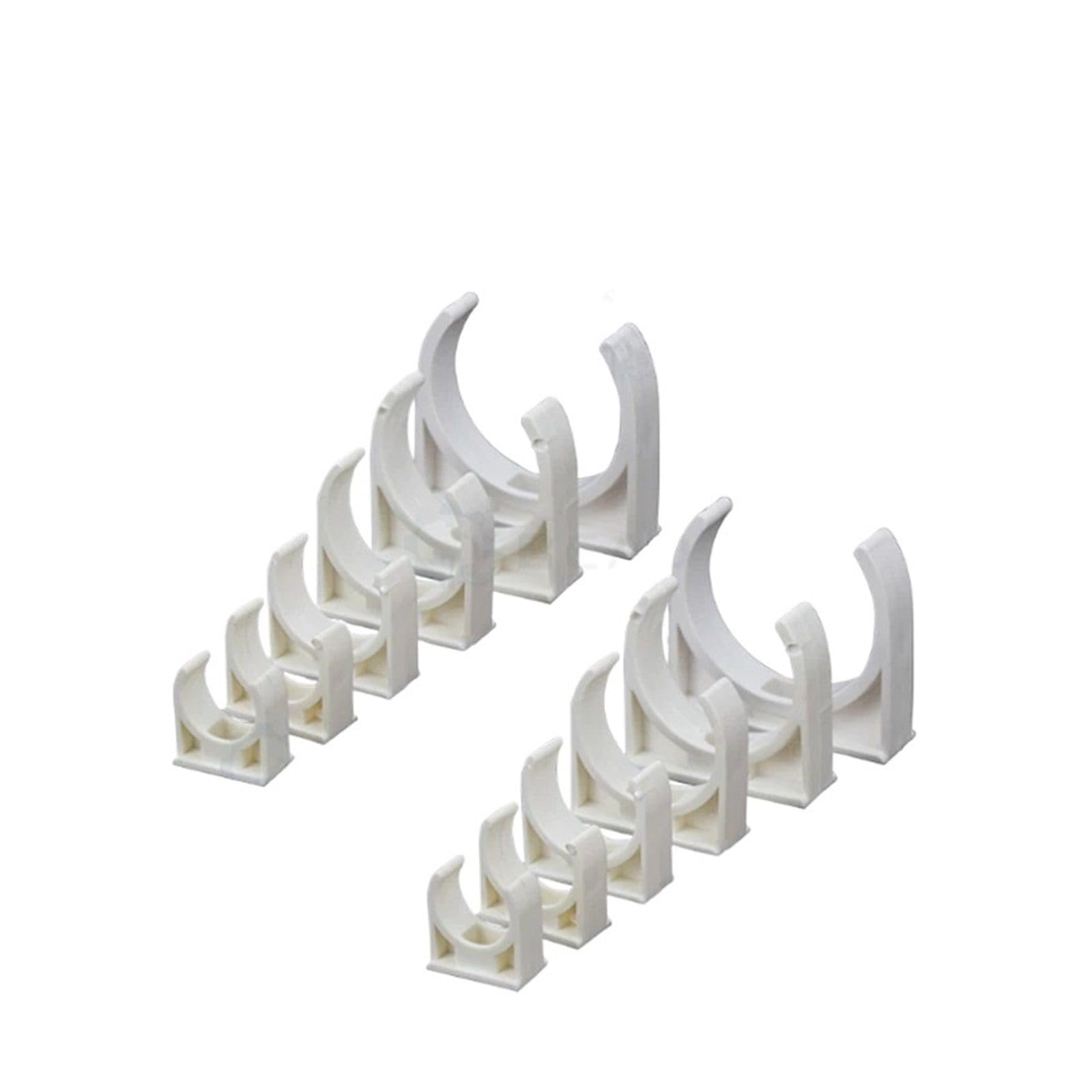 Plastikowe klipsy do węży 1/5/10 szt. zacisk rurowy typu U, biały/szary, uchwyt rury PVC, mocowany za pomocą śrub(G2,50MM-5 PIECES)
